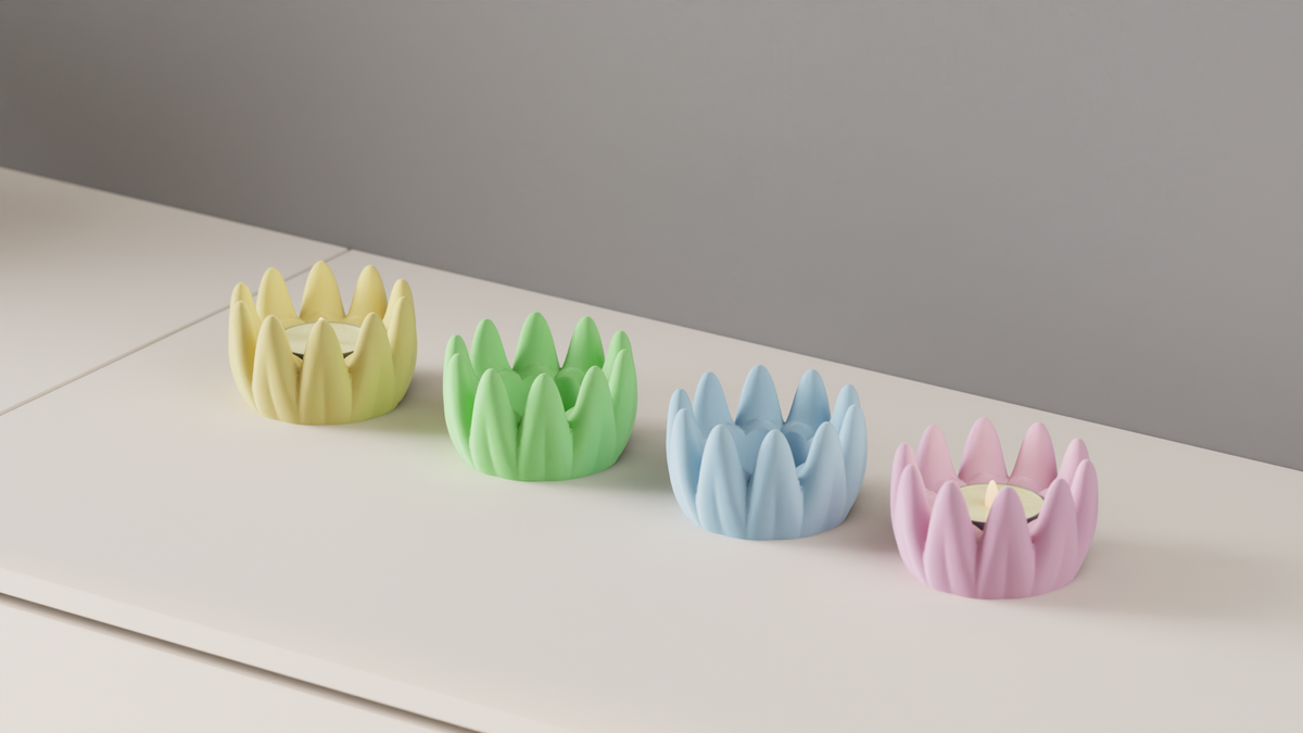 LED Candle Holder Succulent Plant Style Tealight
