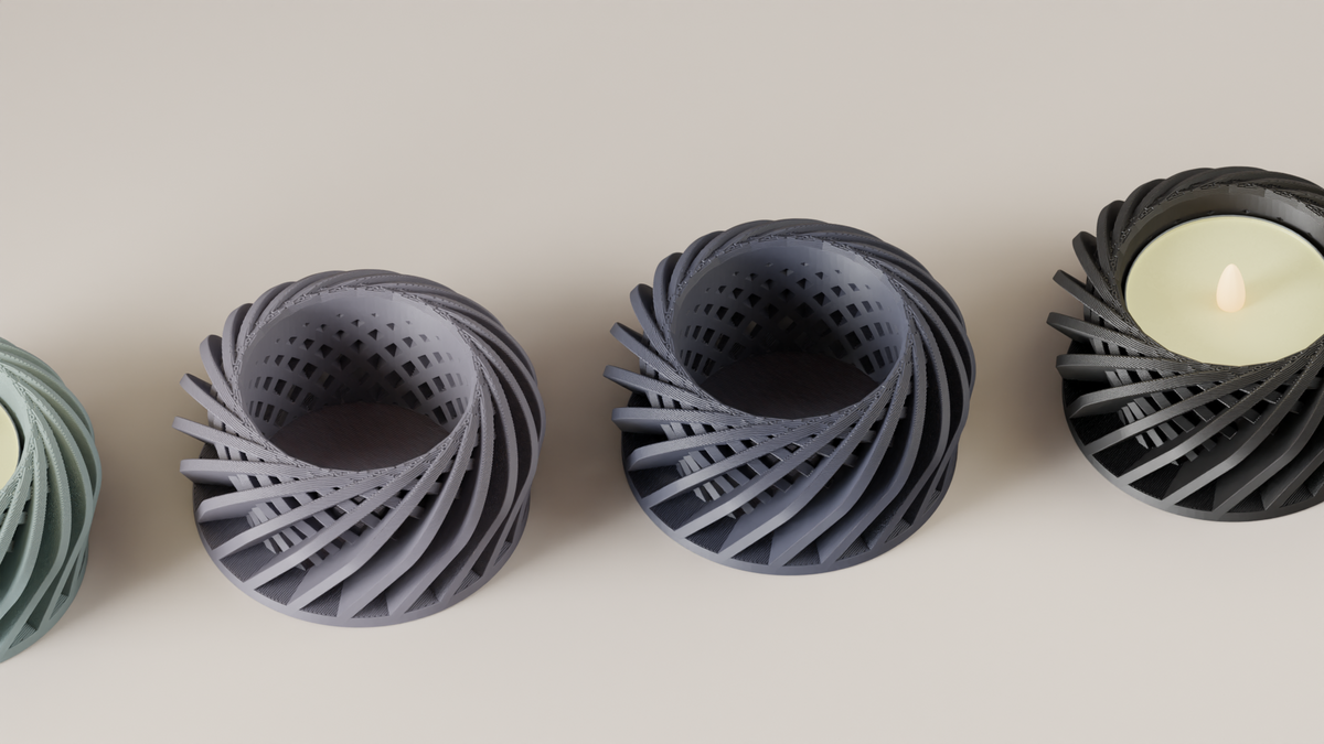 LED Tealight Holder Spiral Basket Mini LED Lamp