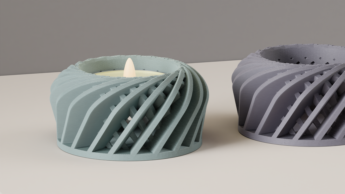 LED Tealight Holder Spiral Basket Mini LED Lamp