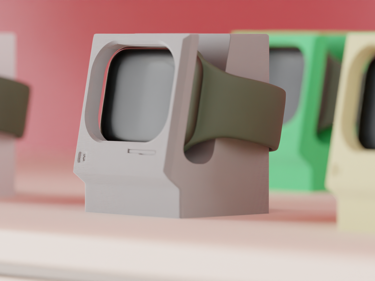 Mac Classic Style Smartwatch Charging Stand