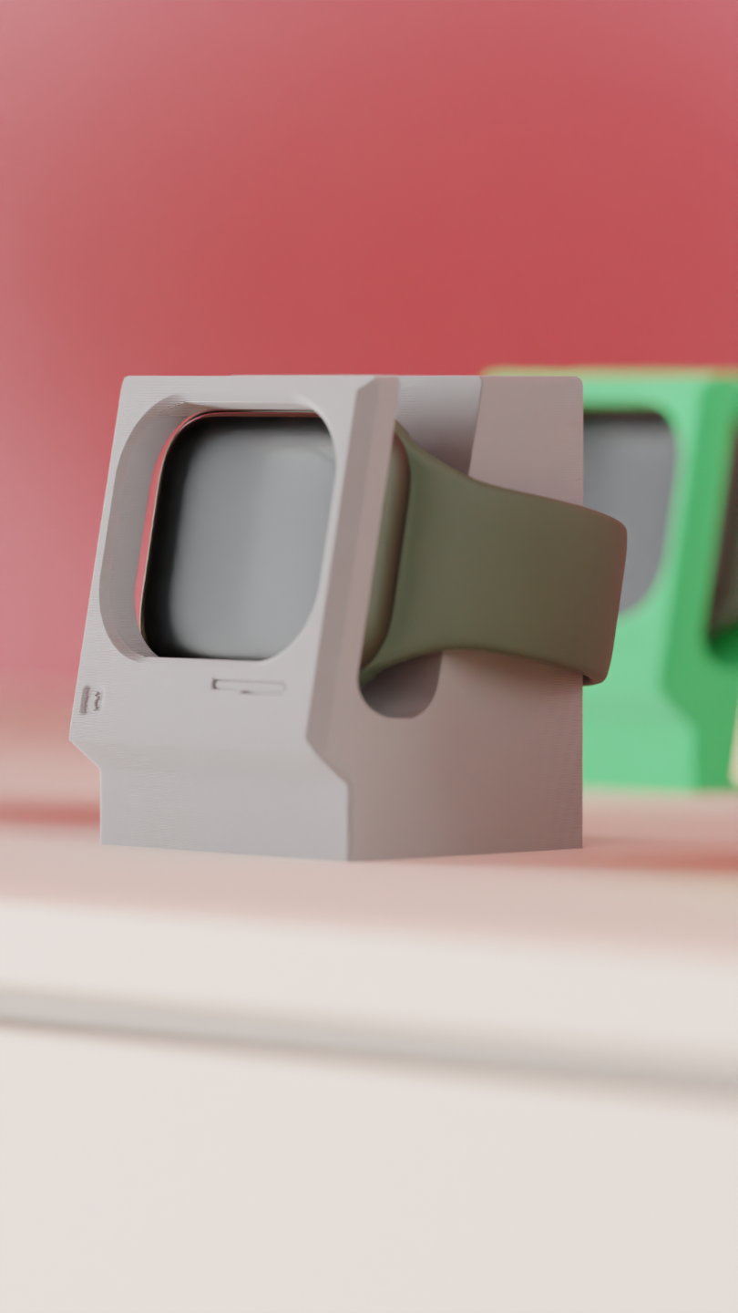 Mac Classic Style Smartwatch Charging Stand
