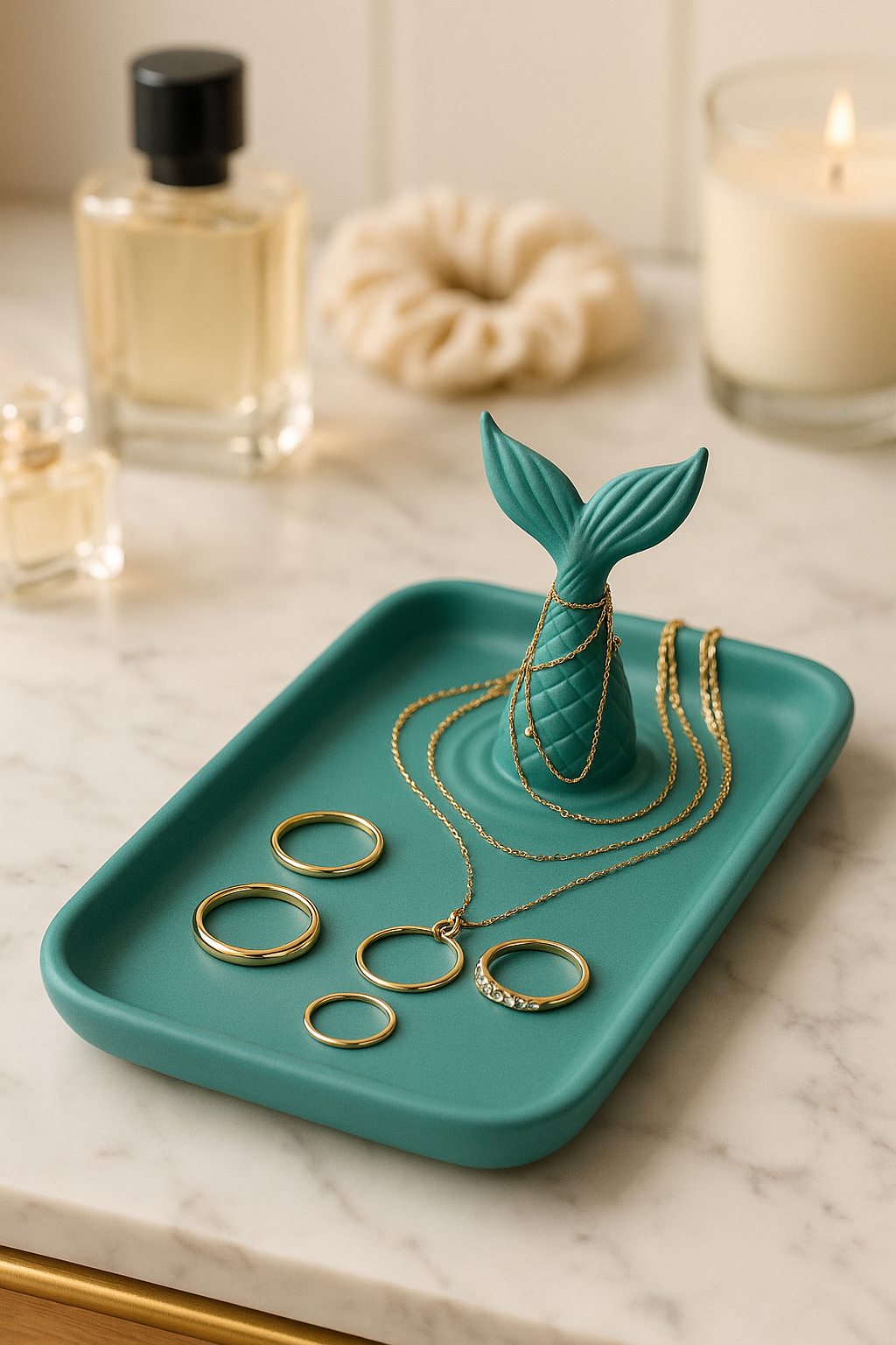 Mermaid Tail Ripple Jewelry & Catch-All Tray