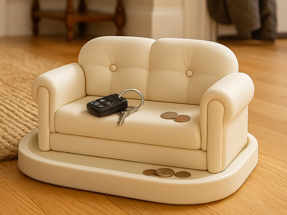 MINI SOFA VALET TRAY ENTRYWAY ORGANIZER