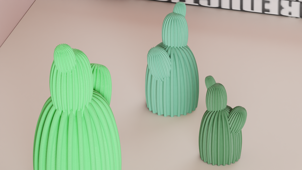 Minimal Cactus Ornament