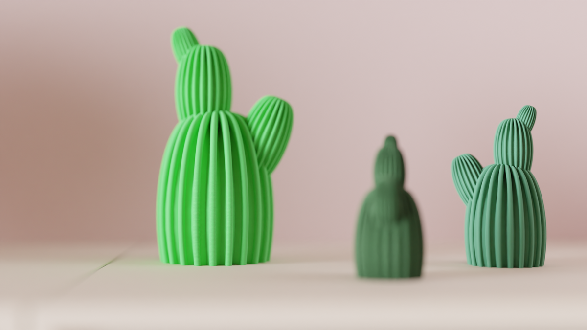 Minimal Cactus Ornament