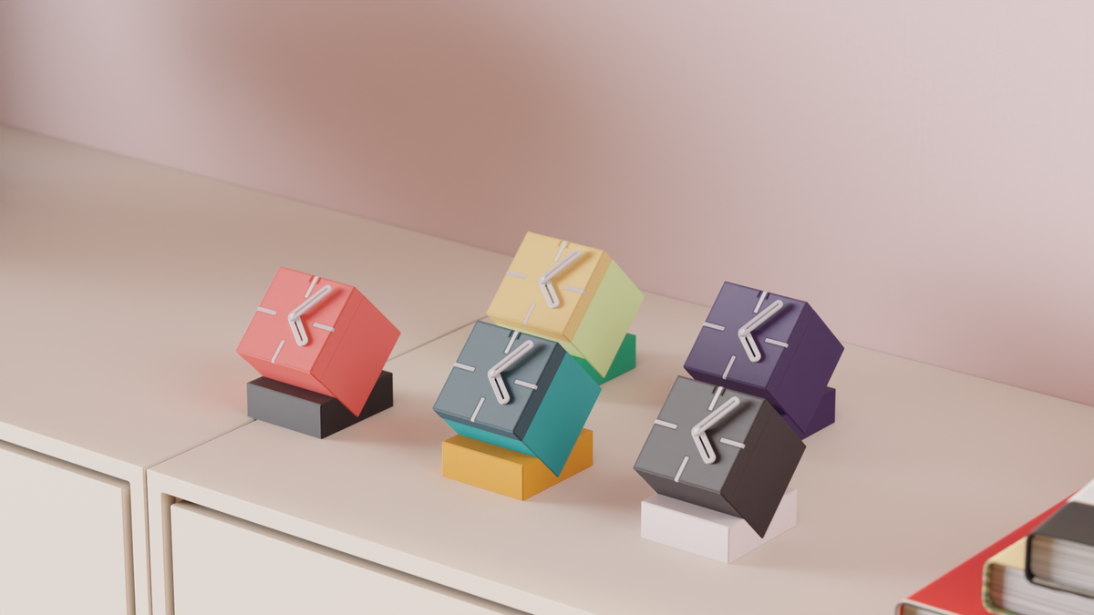 Minimalist Cube Desk Clock