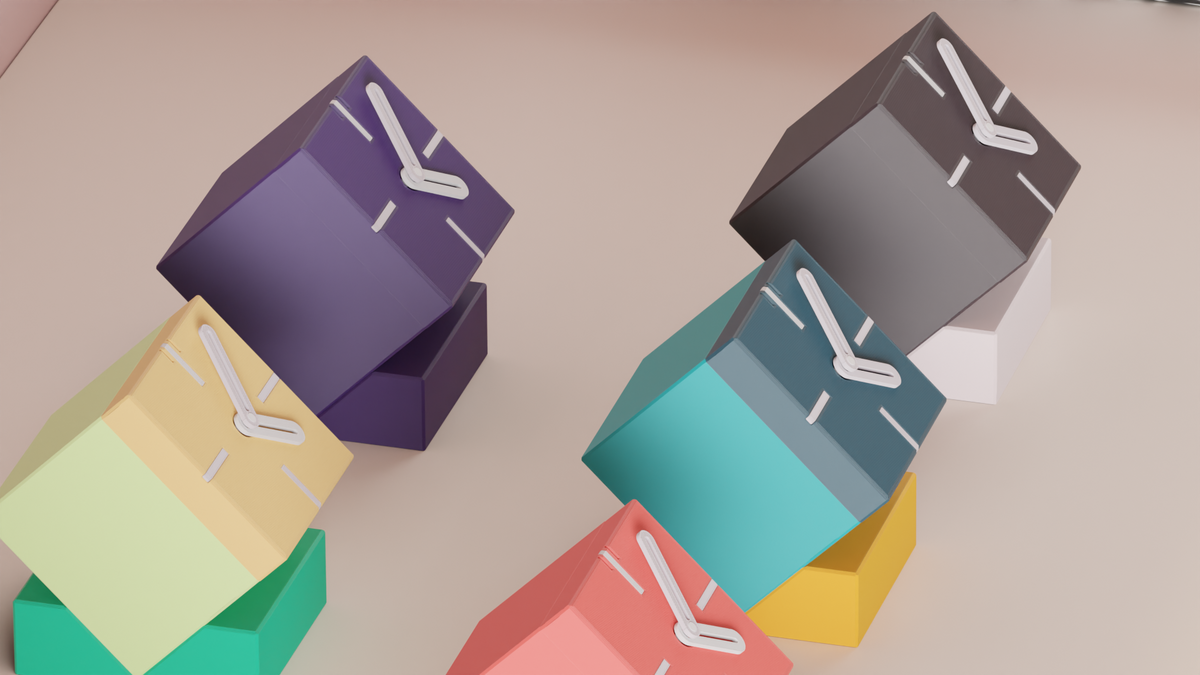 Minimalist Cube Desk Clock
