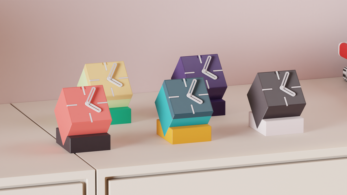 Minimalist Cube Desk Clock