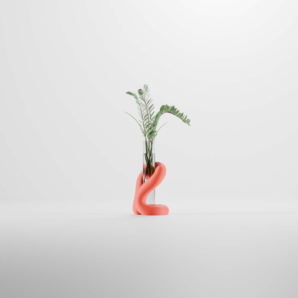 Minimalist Loop Propagation Vase Holder