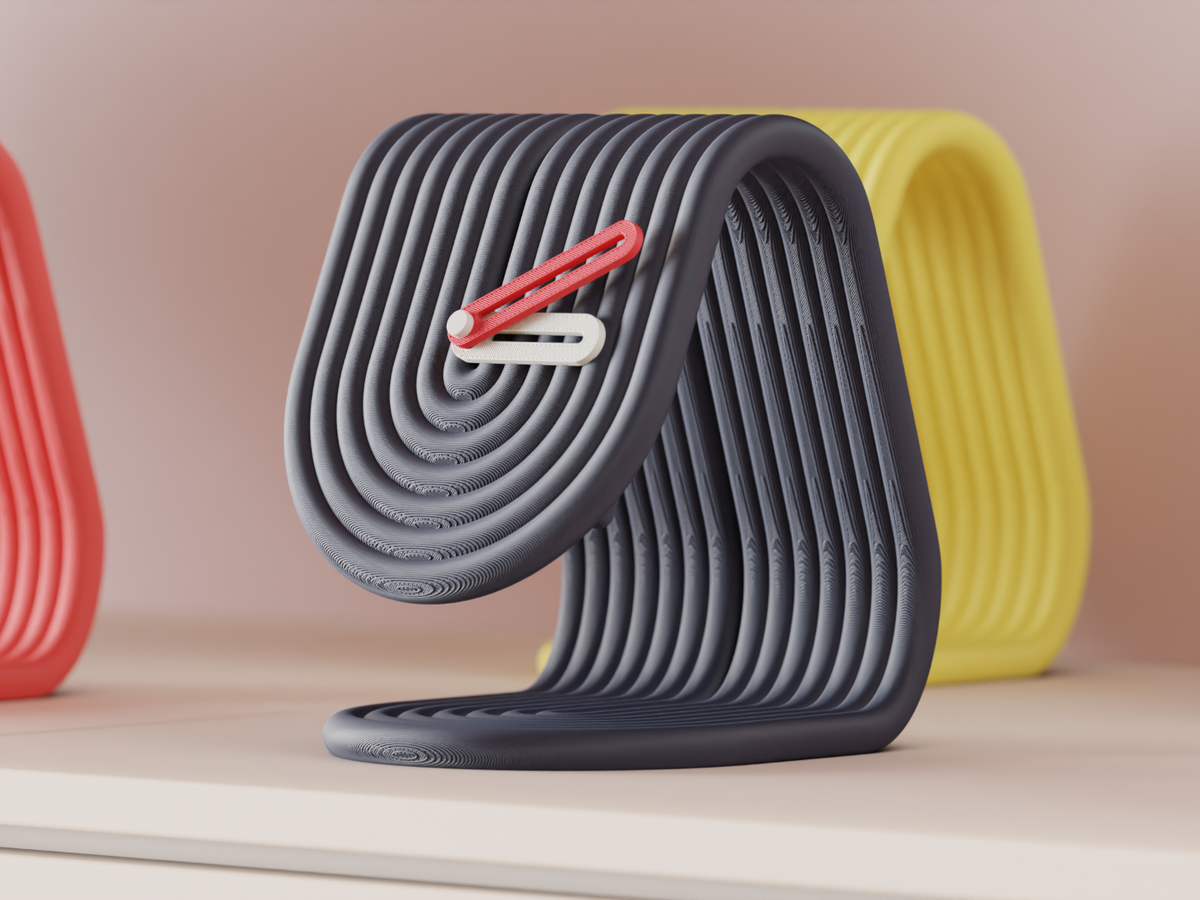 Minimalist Ribbon Loop Desk Clock