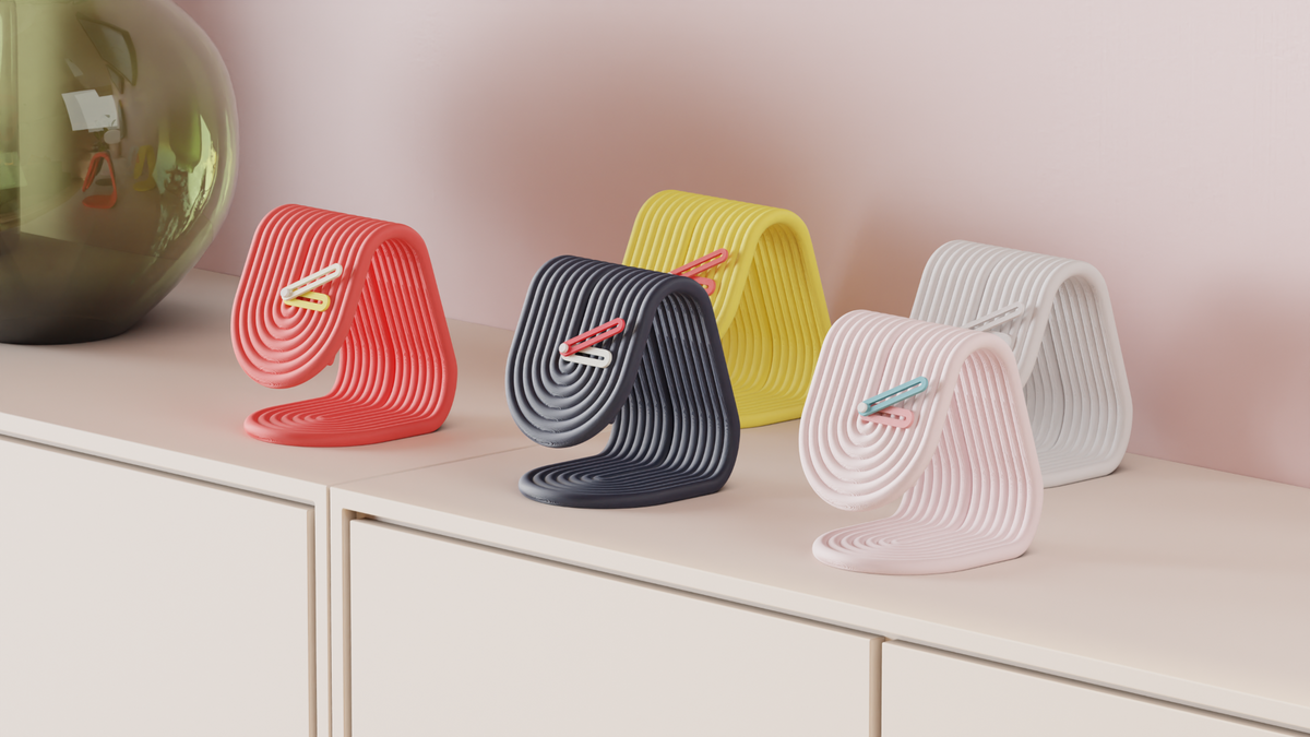 Minimalist Ribbon Loop Desk Clock