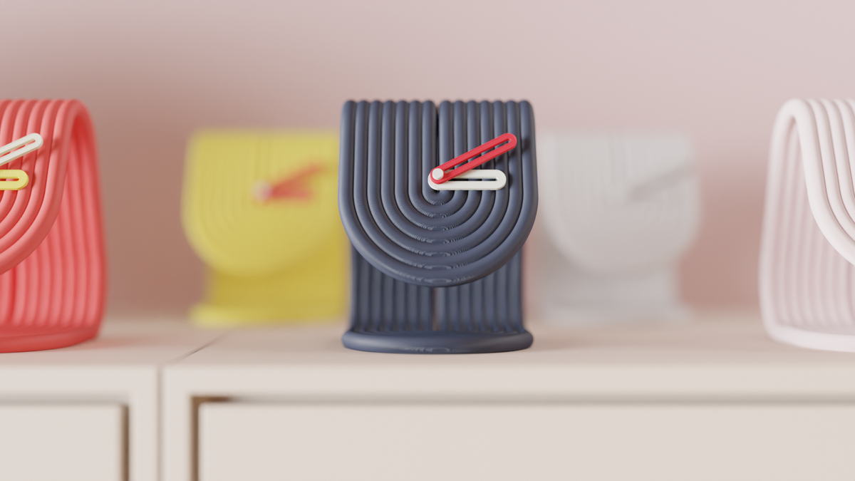 Minimalist Ribbon Loop Desk Clock