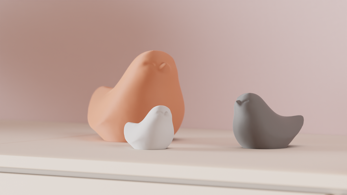 Minimalistic Bird Figure – Small size