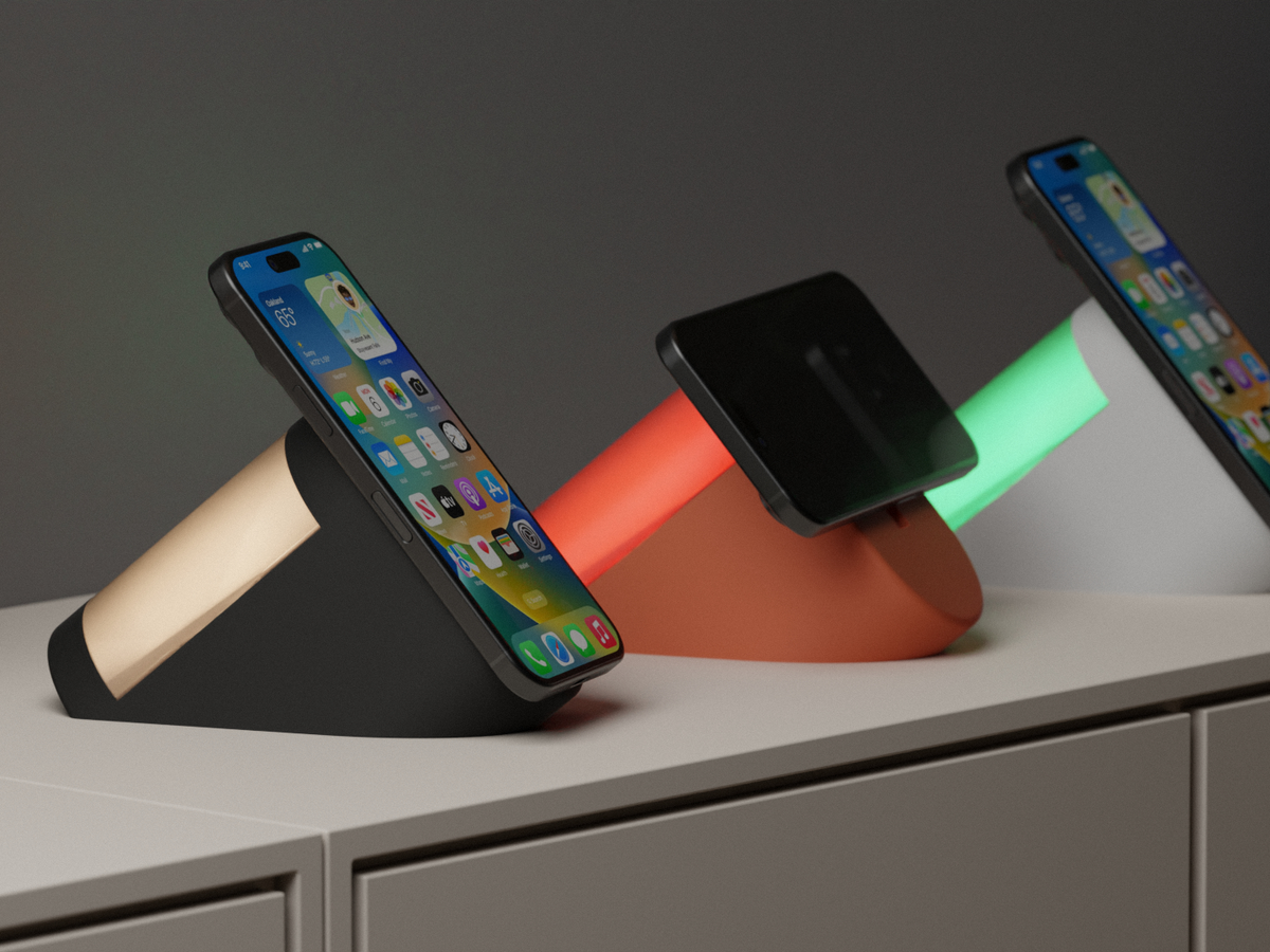 Mobile Phone Stand with Charger and RGB Lamp