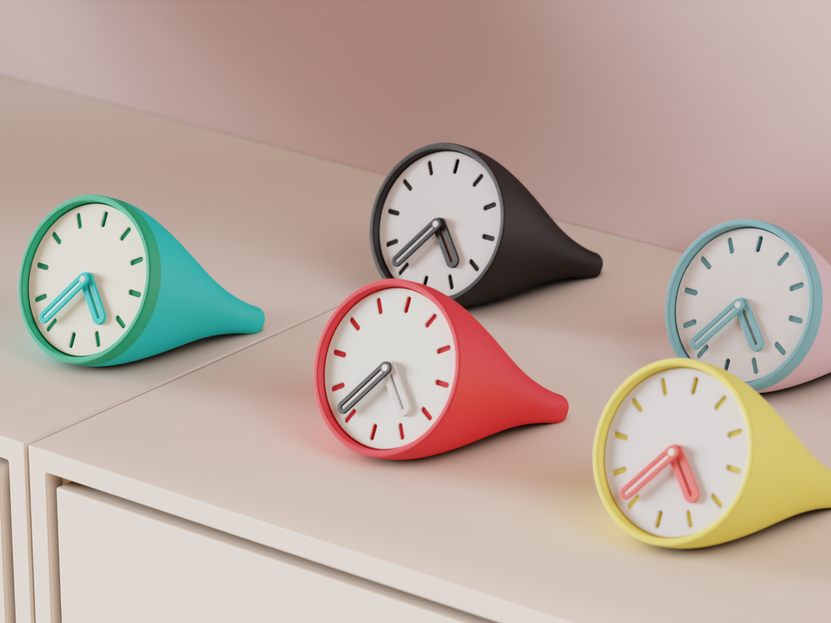 Modern Cone Stand Desk Clock
