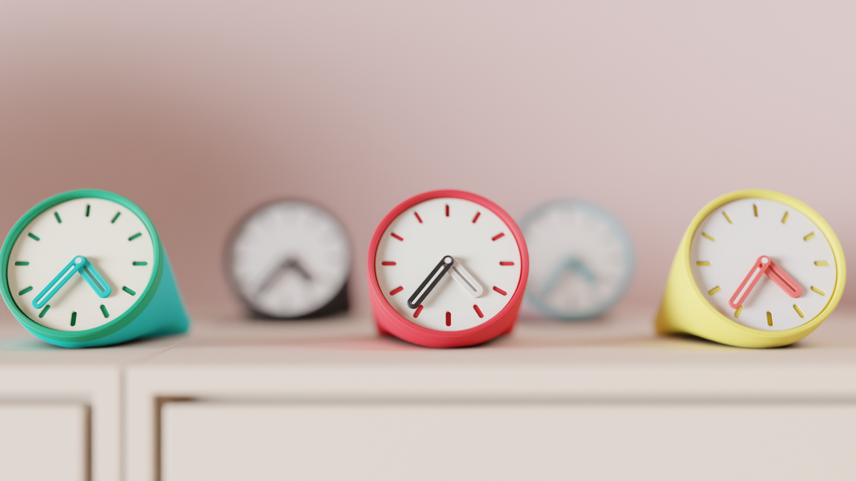 Modern Cone Stand Desk Clock