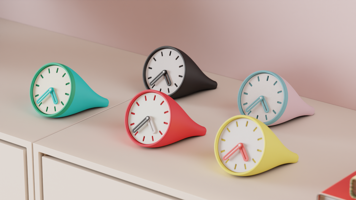 Modern Cone Stand Desk Clock