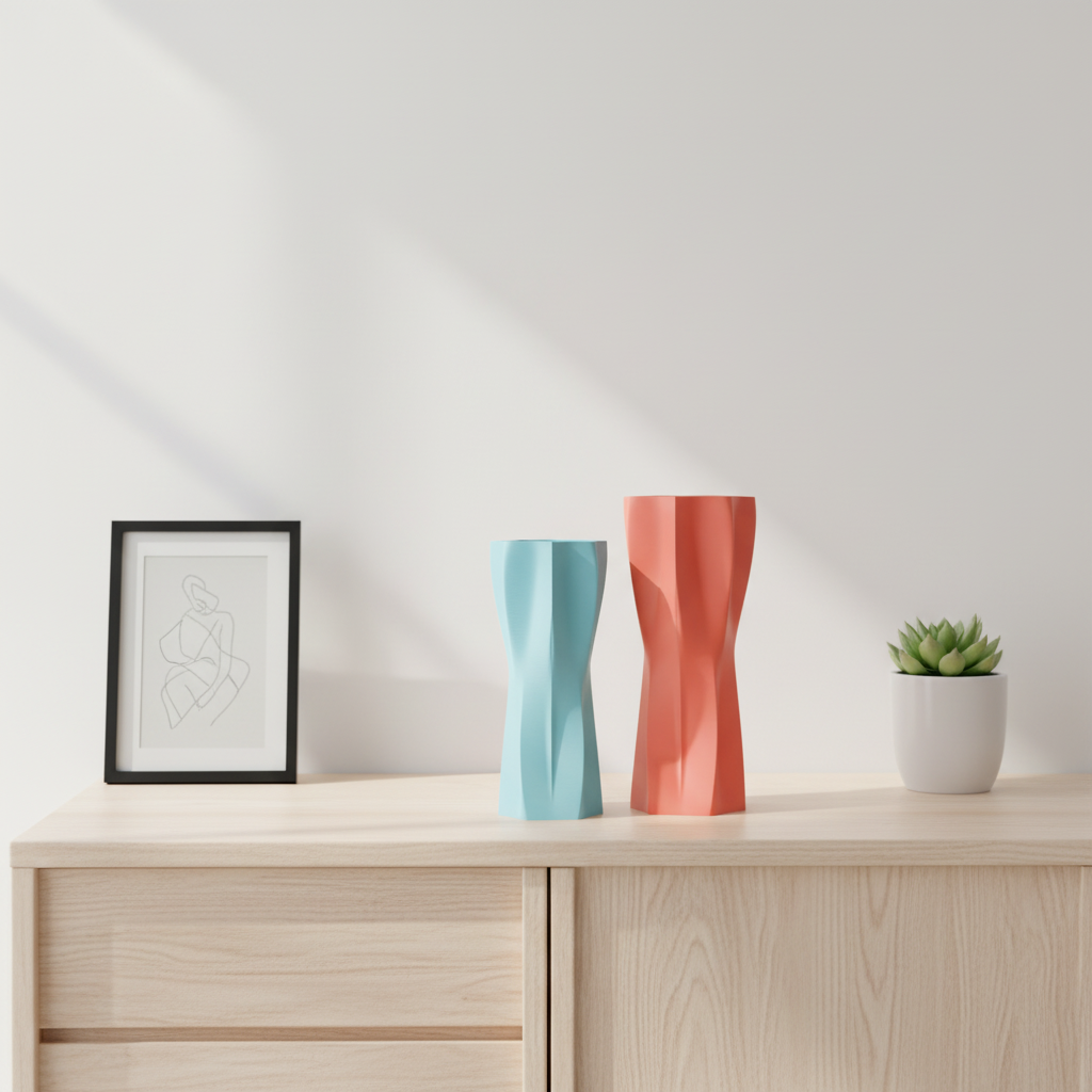 Modern Faceted Vase