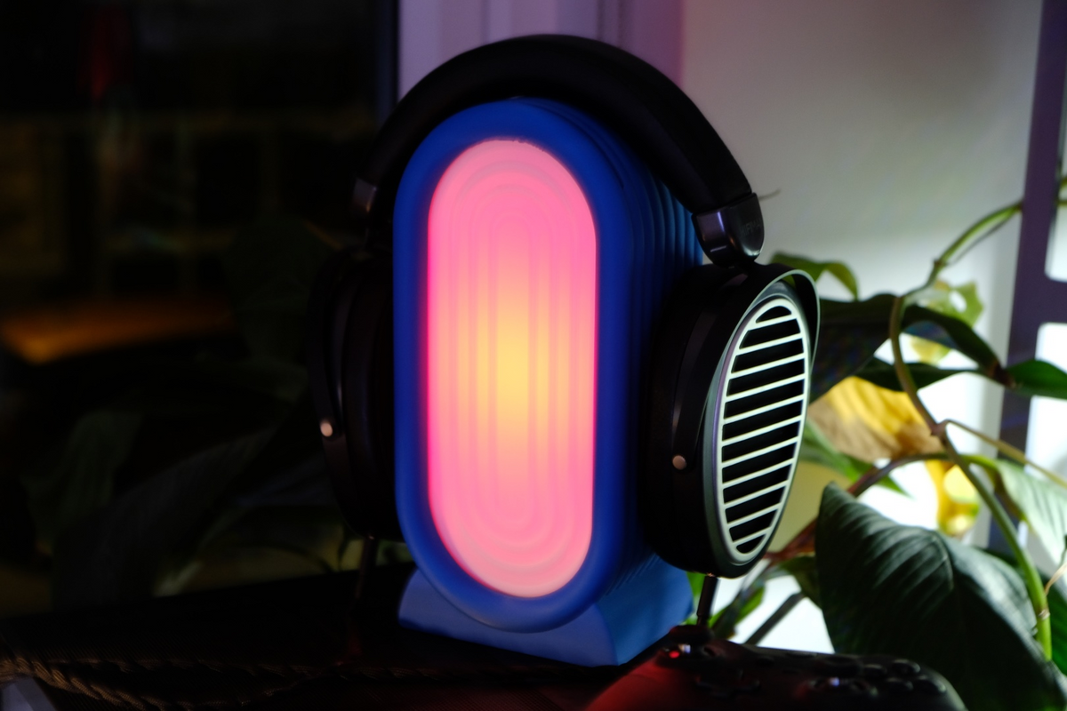 Modern Headphone Rest with Light