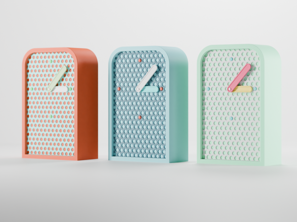 Modern Mesh Desk Clock