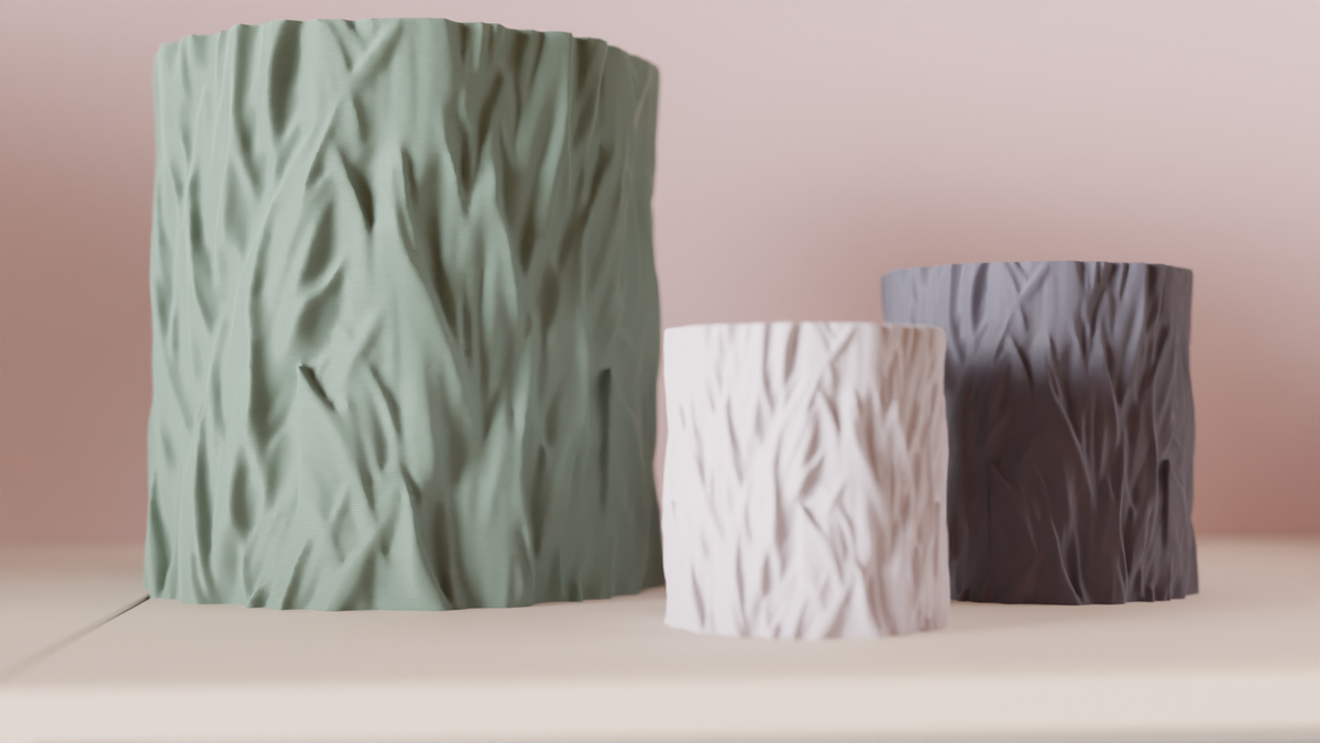Modern Plant Pot Fur Style Textured Planter