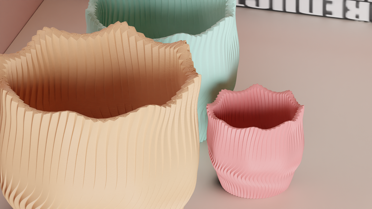 Modern Plant Pot Soothing Satisfying Wave Planter – Small size