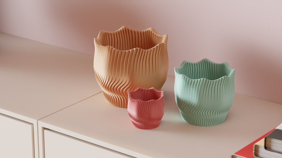 Modern Plant Pot Soothing Satisfying Wave Planter