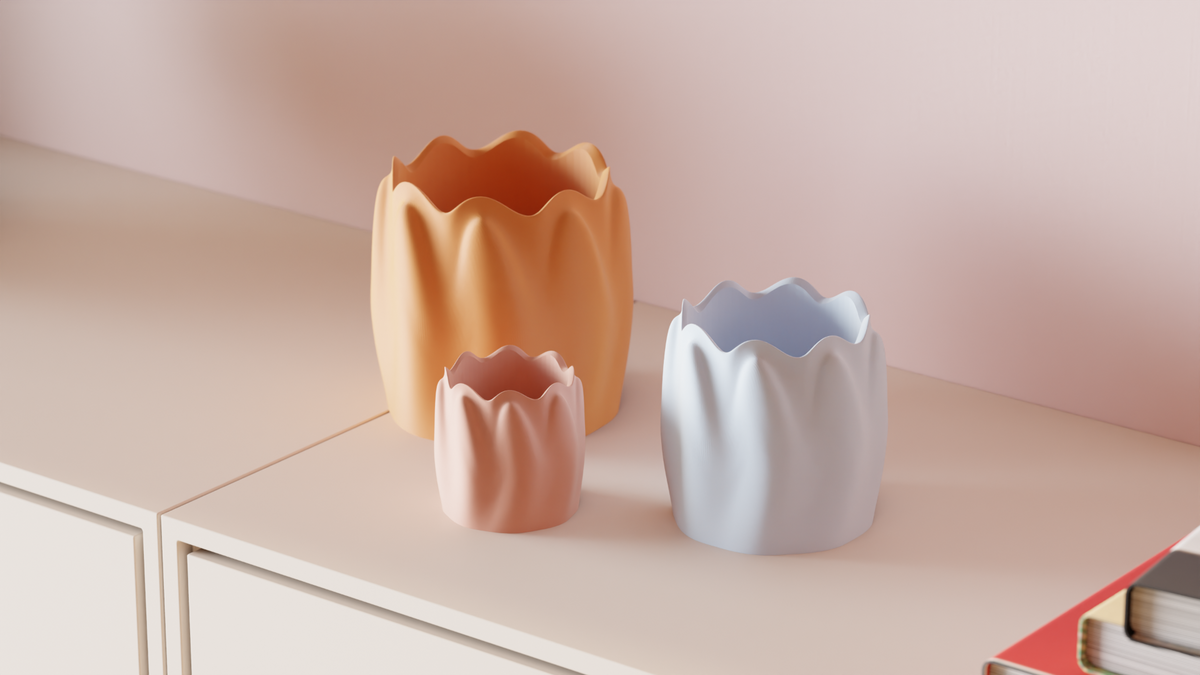 Modern Plant Pot Tulip Inspired Planter Design