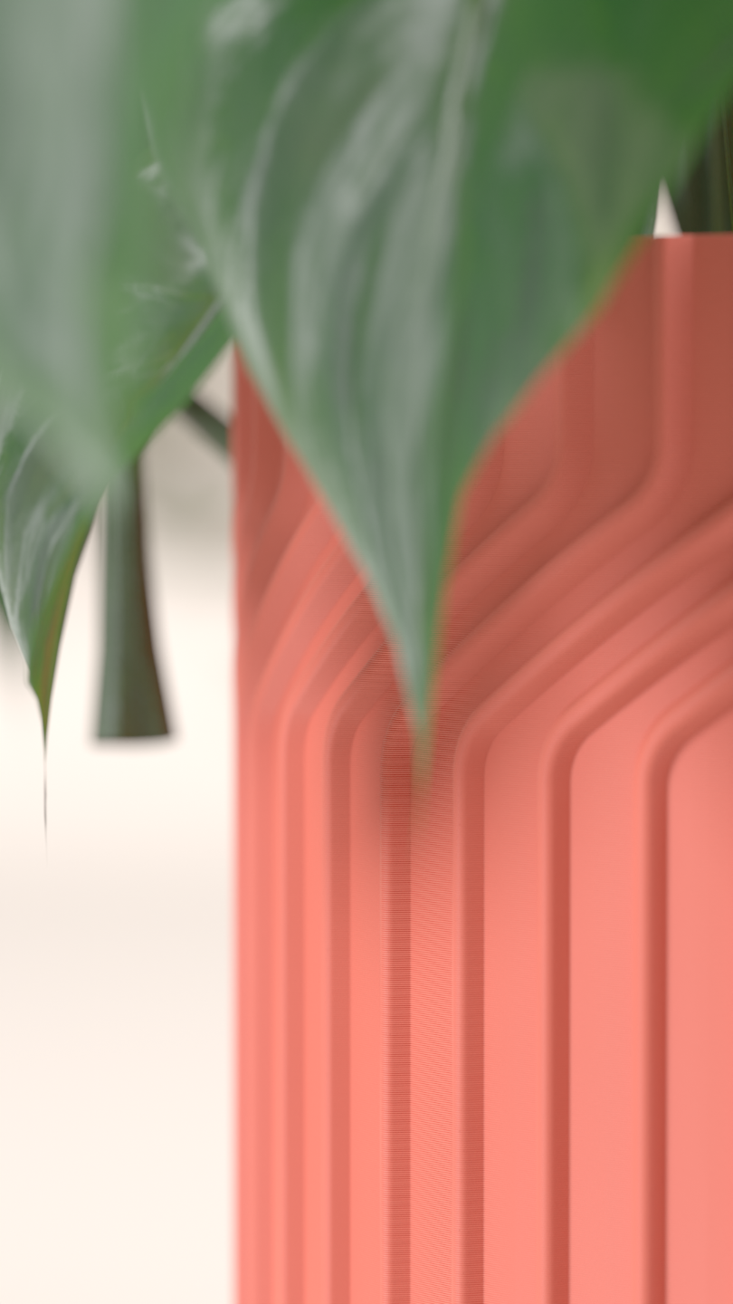 Modern Plant Pot with Drip Tray Drainage