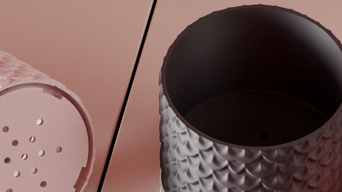 Modern Plant Pot with Integrated Drainage Tray