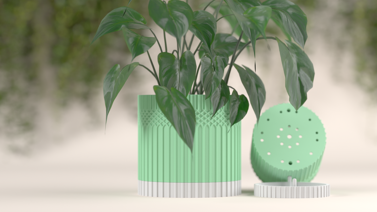 Modern Planter with Integrated Drainage