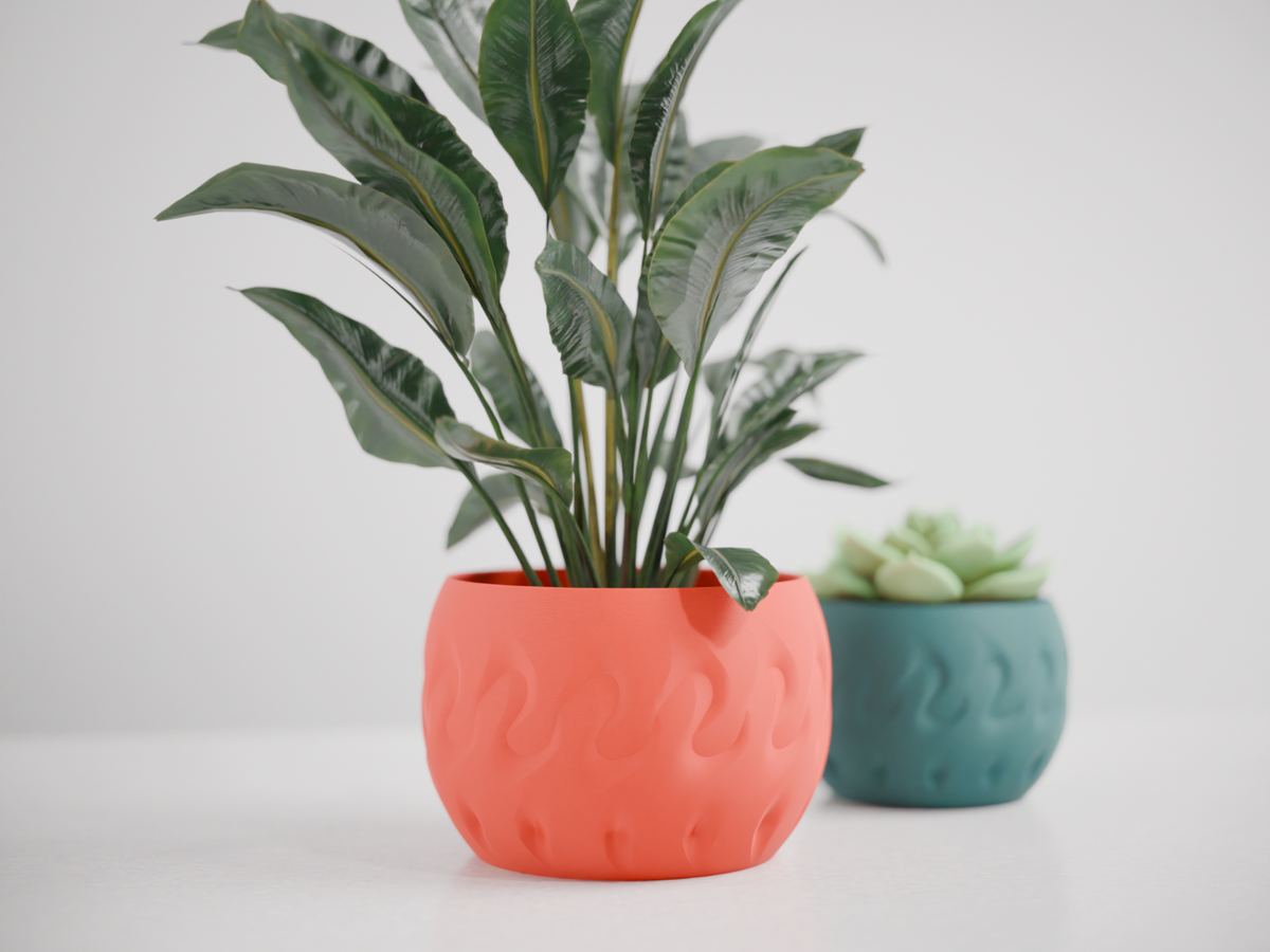 Modern Planter with Simple Elegant Pattern – Large size