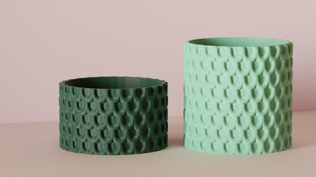 Modern Planter with Succulent Leaf Design