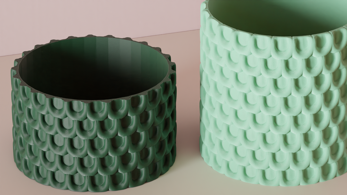 Modern Planter with Succulent Leaf Design