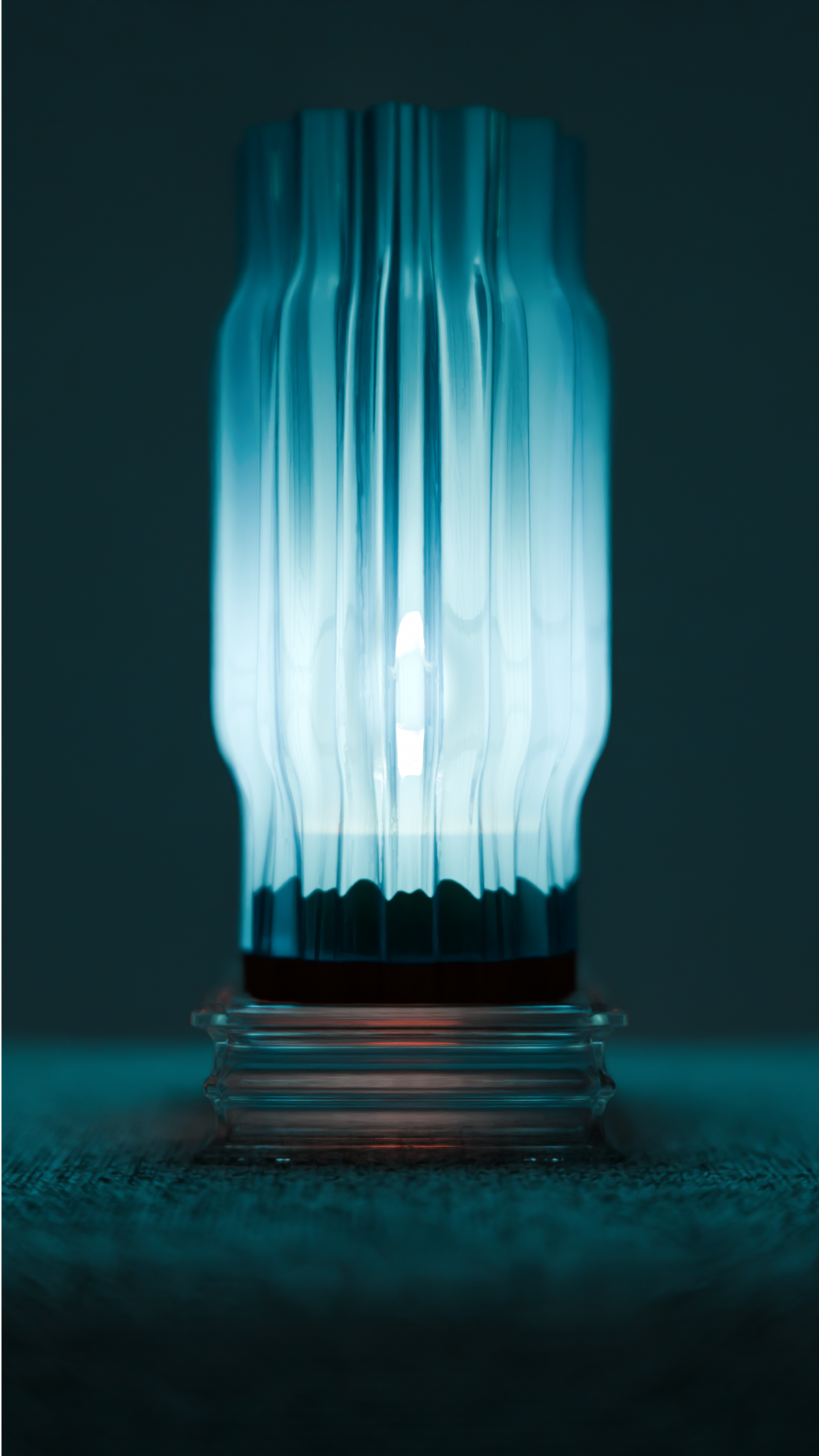 Modern Ribbed Column Table Lamp