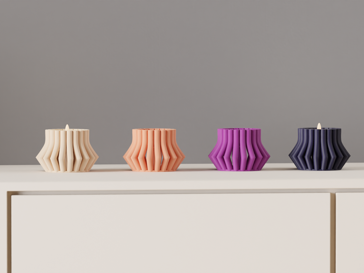Modern Ribbed Tealight Holder