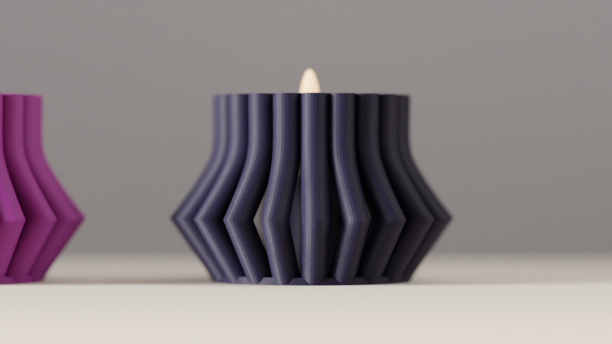 Modern Ribbed Tealight Holder
