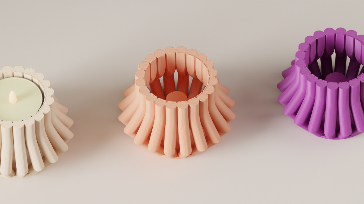 Modern Ribbed Tealight Holder