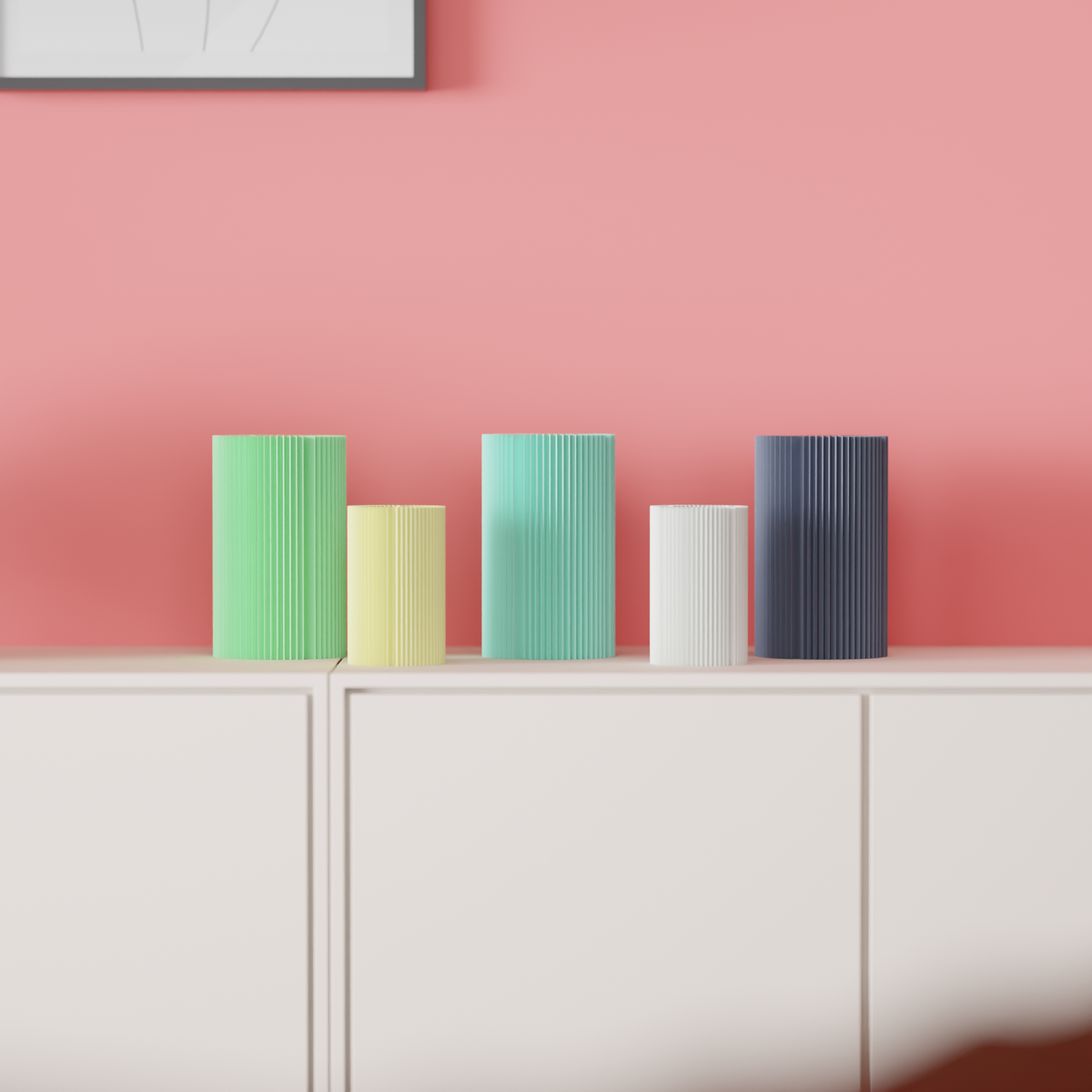 Modern Ribbed Vase – Large size