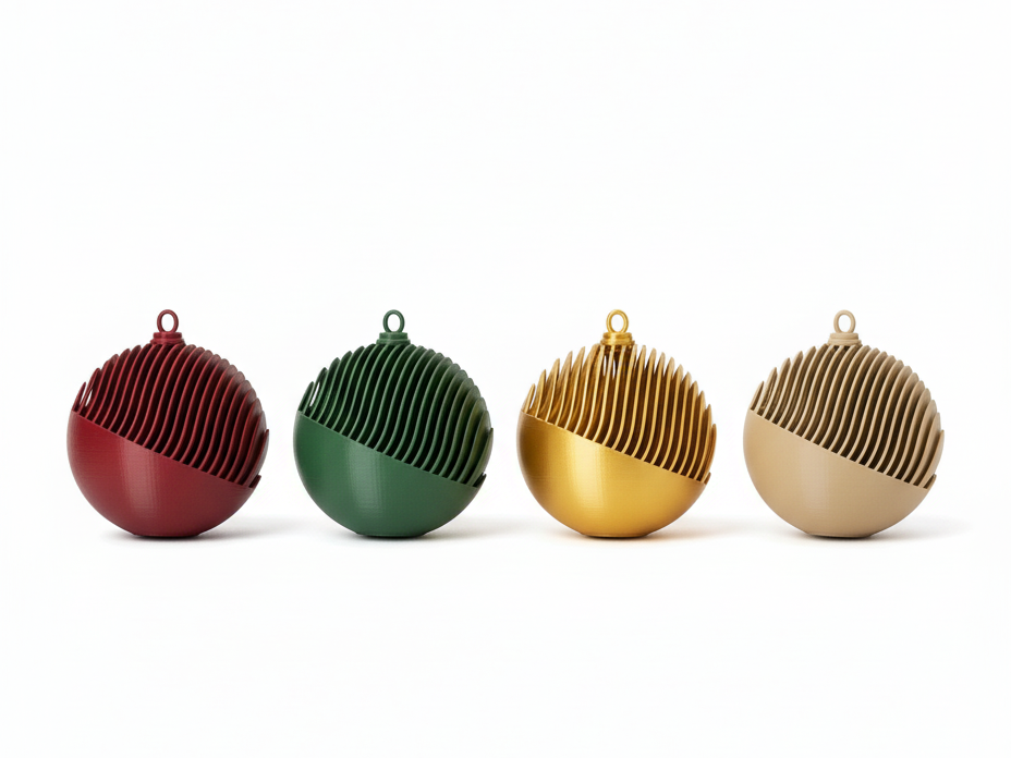Modern Sliced Christmas Tree Bauble