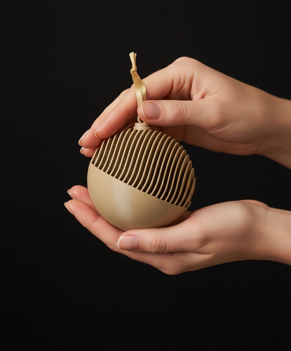 Modern Sliced Christmas Tree Bauble