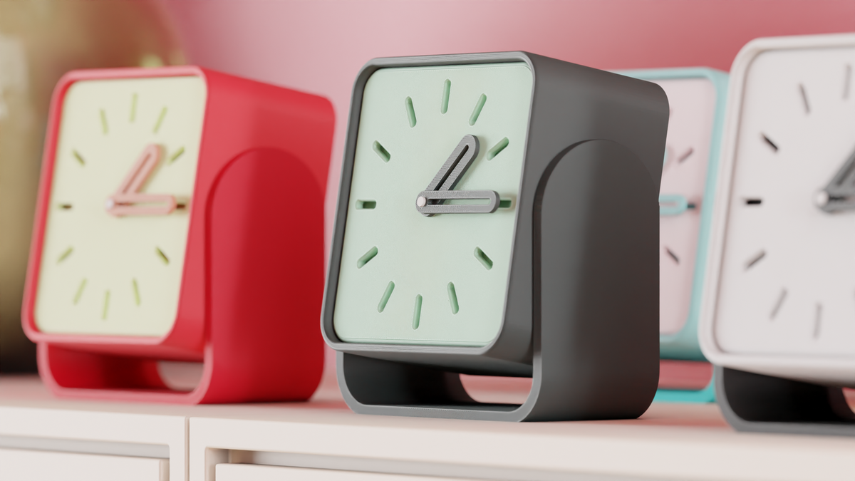 Modern Square Office Desk Clock