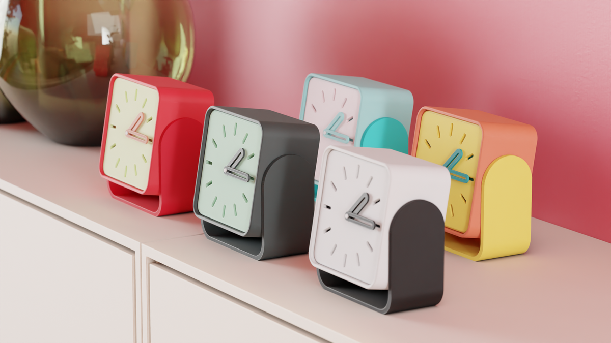 Modern Square Office Desk Clock