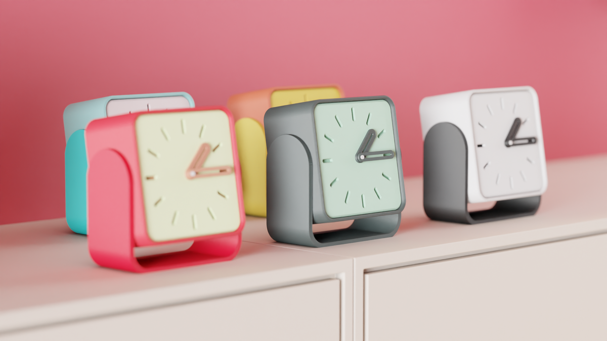 Modern Square Office Desk Clock