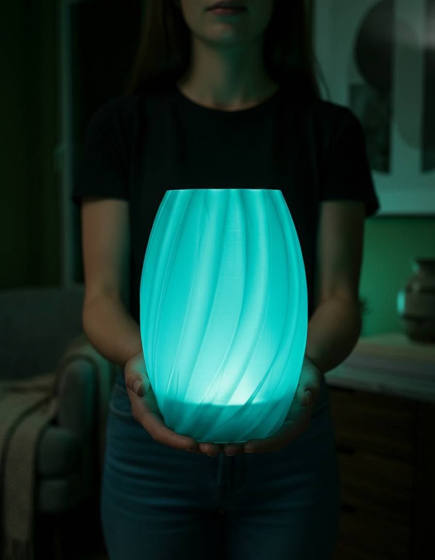Modern Swirl Side Lamp