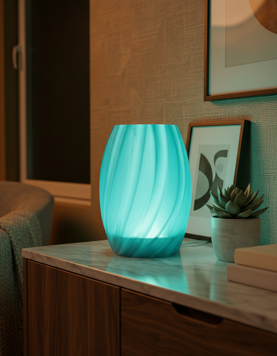 Modern Swirl Side Lamp