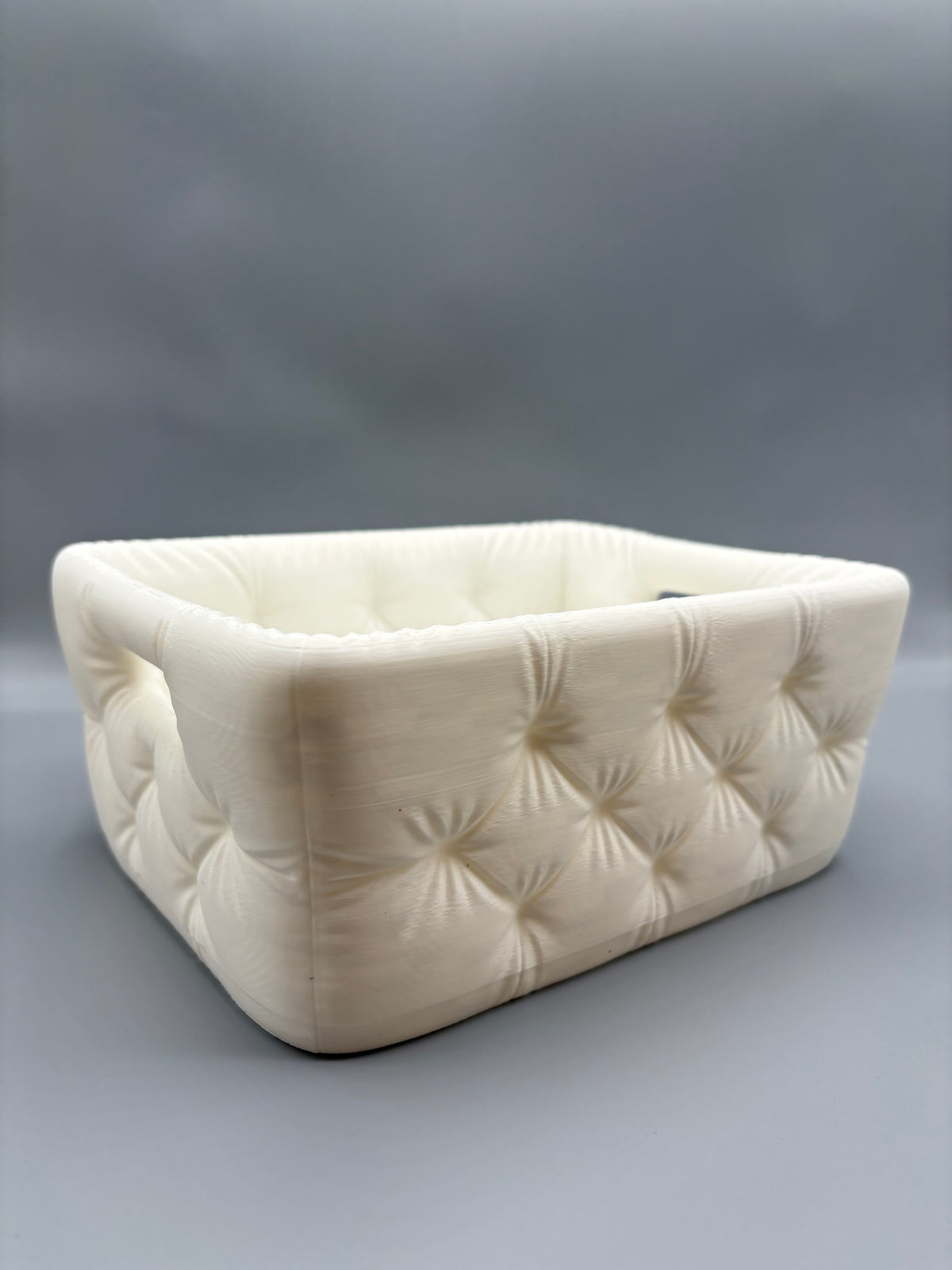 Modern Tufted Bathroom Basket Quilted Organizer