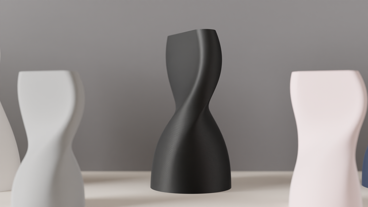Modern Twisted Vase Elegant Hourglass Vase