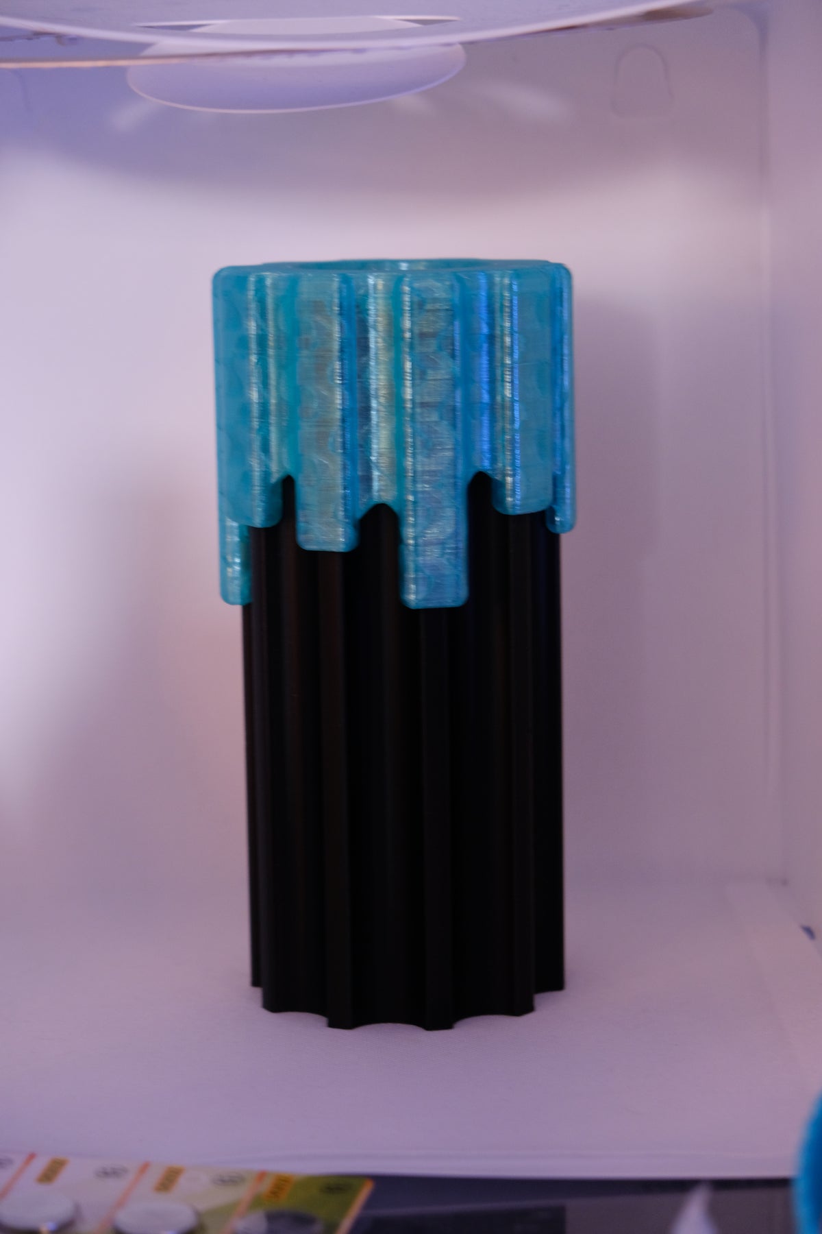 Modern Vase Drippy Style Two Part Vase