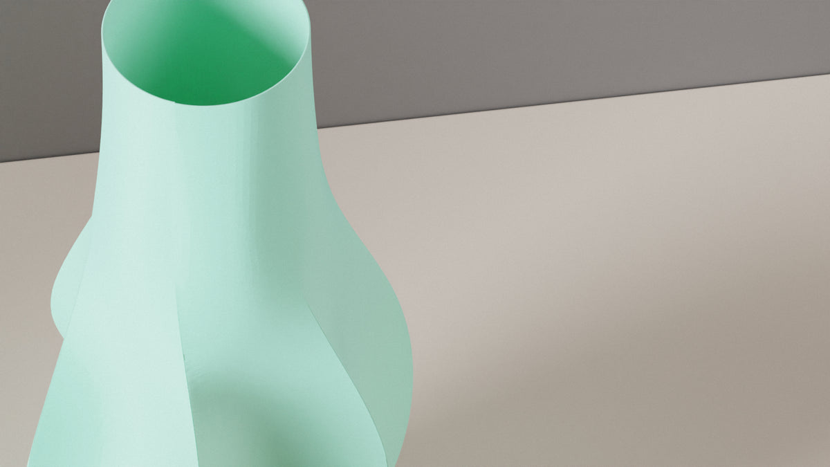Modern Vase Elegant Finned Sculptural Vase